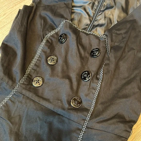 Living Dead Souls Black Retro Sailor Pinup Dress Women’s S Small - Picture 5 of 7